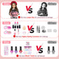 Hollyhi 59Pcs Kids Makeup Kit for Girl, Washable Play Makeup Toys Set for Dress Up, Beauty Vanity Set with Cosmetic Case Birthda