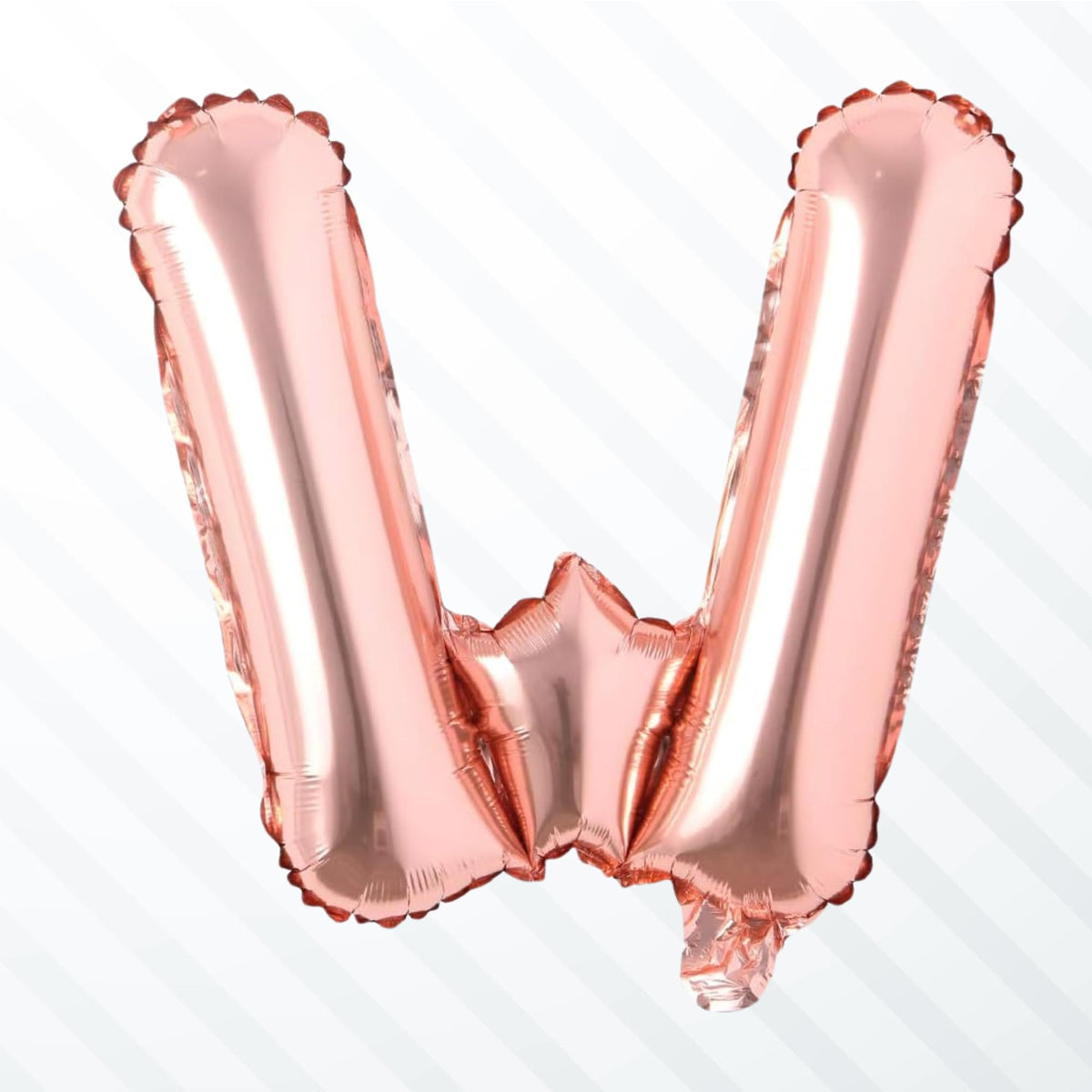 Flyloons Rose Gold W Alphabets Letter Foil Balloons Perfect for Birthday Decoration Items, Anniversary, Bachelorette, Wedding, F