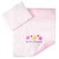 Babeside 2 Pcs Baby Doll Bedding Set For 12-15 Inch Dolls, Pink Polka Dot Baby Doll Blanket And Pillow Set With Cute Moon & Star