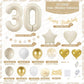 30Th Birthday Decorations For Her, Gold Happy 30Th Birthday Decorations Beige Gold And White Balloons Happy Birthday Banner Cake