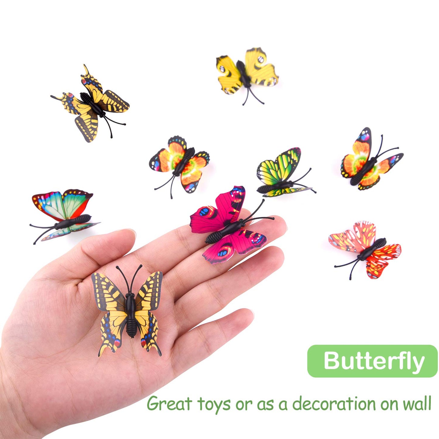Tuparka 49 Pcs Plastic Insect Figure Toys Assorted,Lifelike Insects Model Gag Toys For Children Favors School Educational, Party
