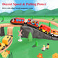 Giant Bean Battery Operated Action Locomotive (Magnetic Connection) Train Set For Wooden Train Tracks, Powerful Engine Compatible With Thomas, Brio, Chuggington Wooden Train Tracks, Toys For 3+