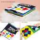 beiens High Contrast Black and White Baby Book - Crinkle Sensory Toy for Infants 0-12 Months - Medium Size, Paper Material