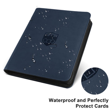 Trading Card Binder 9 Pocket  GERMUN PU Cover Card Binder for 360 Cards  enhanced Trading Card Holder Folders  Double Sided Pocket Card Album for MTG  TCG (Blue)