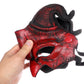 Soochat Devil Mask Demon Mask Scary Half Face Mask for Cosplay Halloween Masquerade Costume Party Accessories