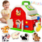 Montessori Toddler Toys for 1 2 3 Year Old Boys Girls, Musical Farm Animals Barn Toy with Sound & Light, Learning Toys for Toddl