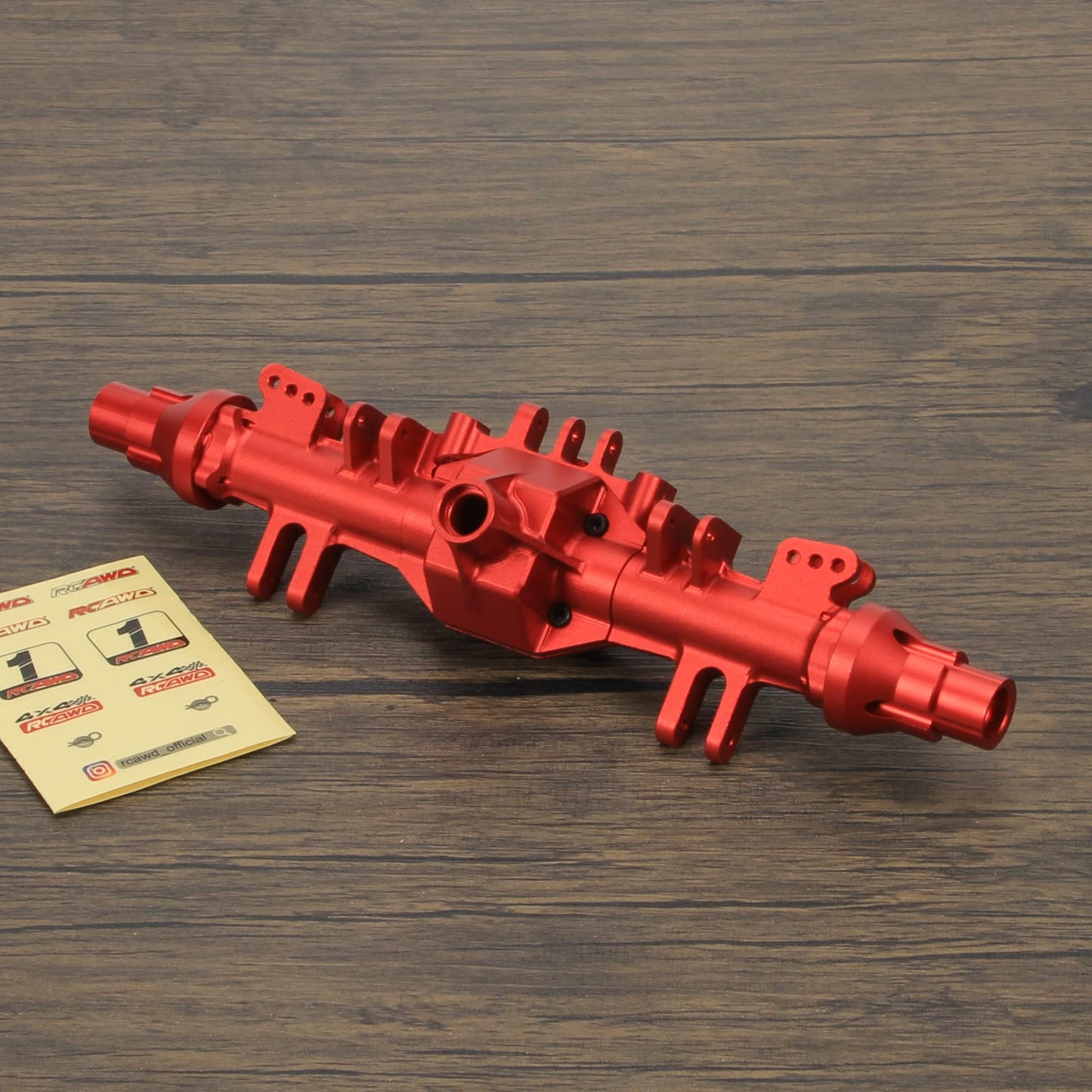 RCAWD Rear Axle Housing Cover Case Set LOS242030 for Losi 1/8 LMT Red