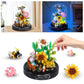 ZQJKLE Flower Bee Bouquet Building Blocks with LED String Light, Bee Flowers Botanical Collection, 588 Pcs Mini Bricks Toy for B