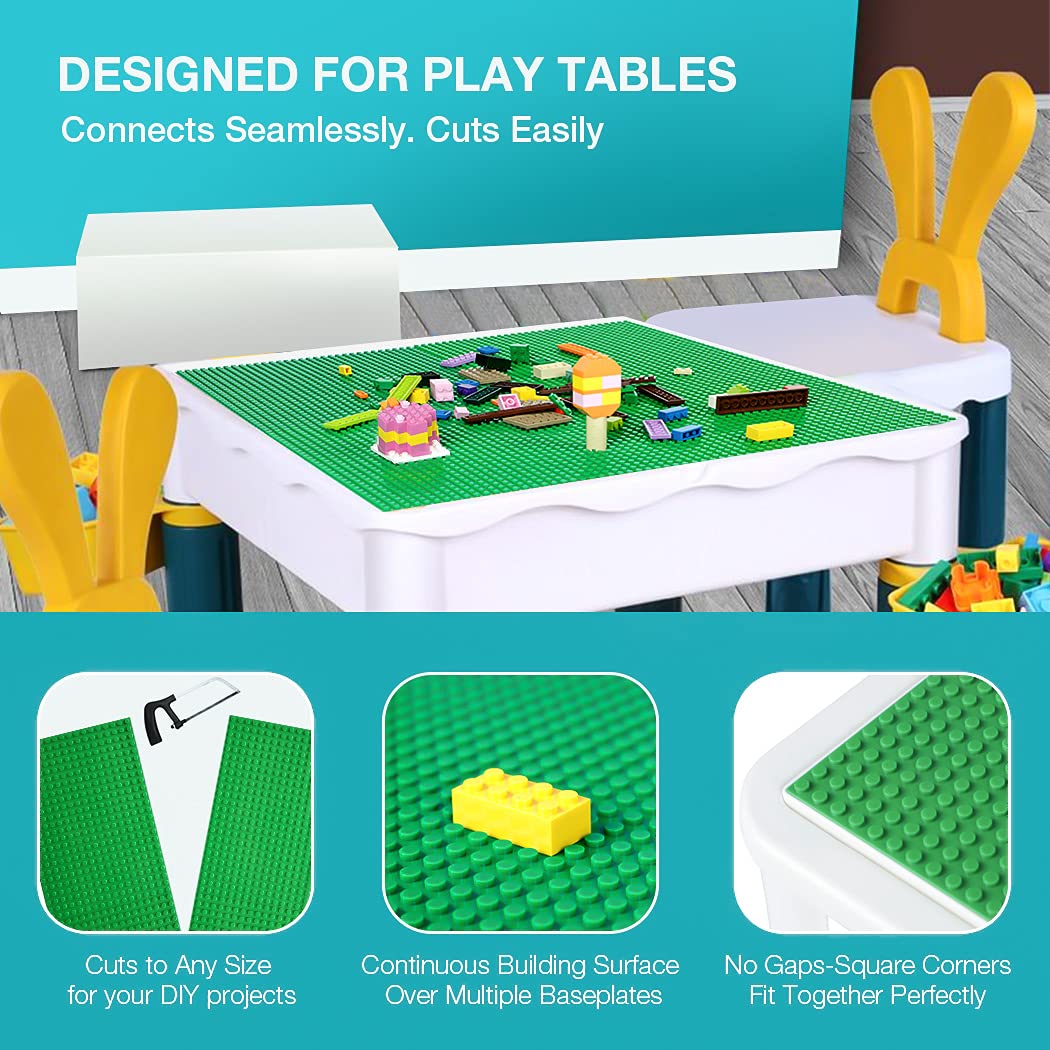 Unirolic 8 Pack Classic Baseplates 10'' X 10'' Sturdiness Building Platforms - Compatible With All Major Brands Building Bricks,