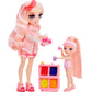 Rainbow High Littles Pool Day Playset + Small Doll (Pink 5.5   ), Pool With Rainbow Slide, Accessories, Smoothie Stand, Kids Gif
