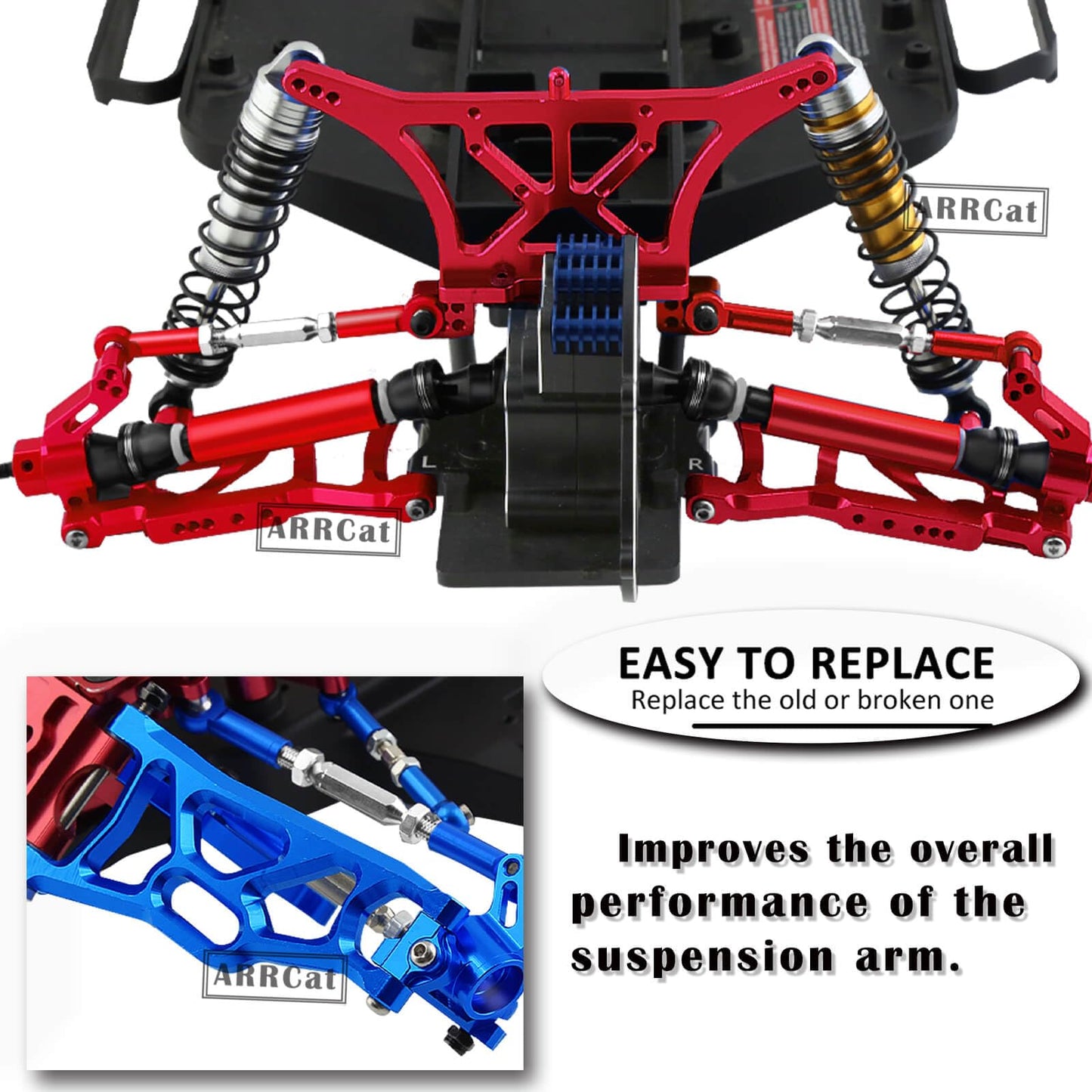 ARRCat Upgrade Parts Turnbuckles Camber Links for 1/10 Slash 2WD 4X4/Rustler 2WD 4X4/Hoss 2WD 4X4/Stampede 2WD 4X4 RC Truck, Alu