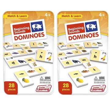 Junior Learning Jrl492-2 Beginning Sounds Dominoes - 2 Each