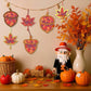 Zliisang 24PCS Make You Own Fall Crafts Kit Bulk Maple Leaf Acorn Paper Suncatchers DIY Kit for Autumn Thanksgiving Classroom Ac