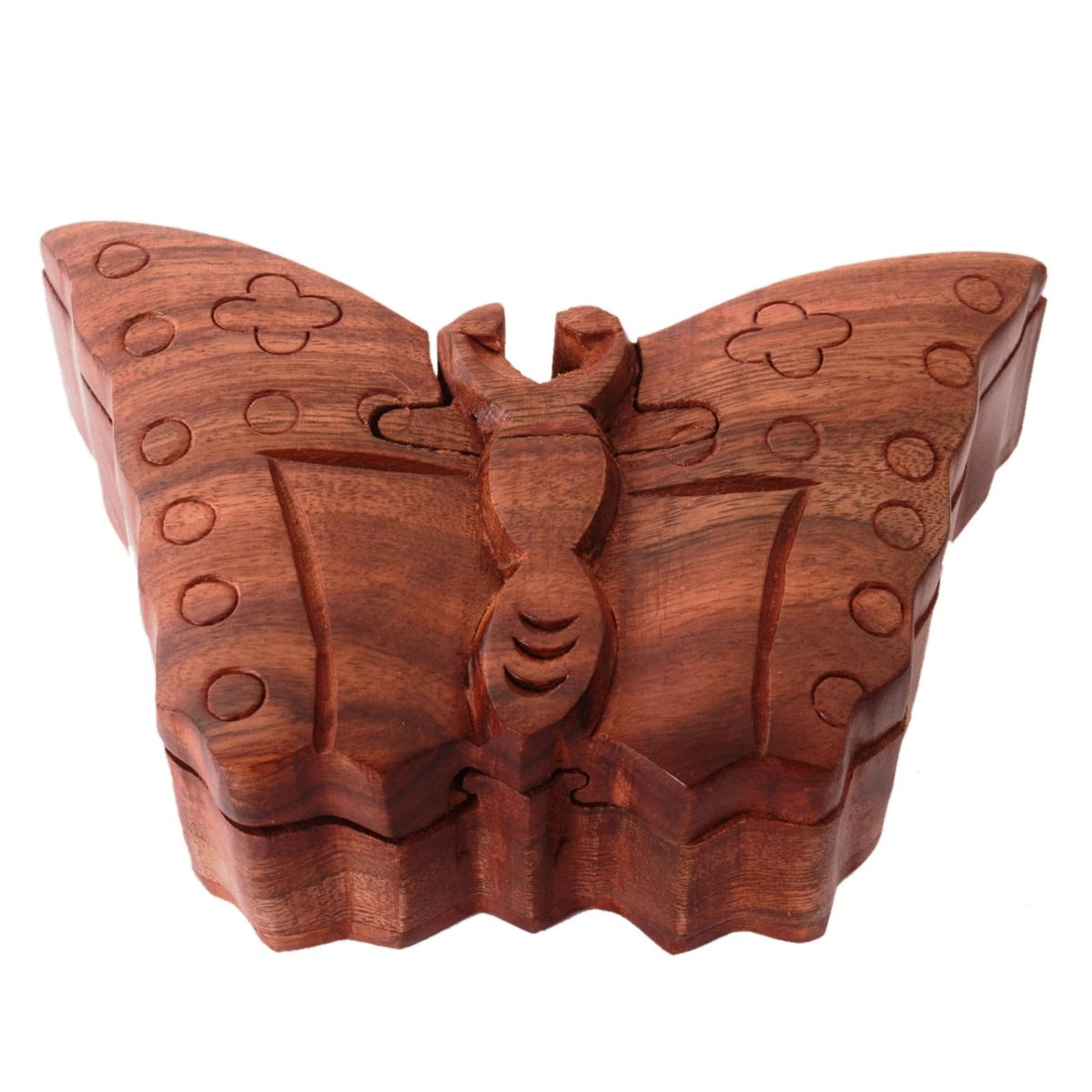Purpledip Magic Wooden Puzzle Box Butterfly: Handmade Mystery Keepsake Box Game Gift (11060)