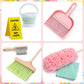 Lonico Wooden Kids Cleaning Toy Set For Toddlers Mop Broom And Dustpan Set, 12 Pcs Detachable Housekeeping Playset With Bucket D