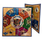 Generic Colombian Parques Board Game - 50x50 cm, Plegable, Doble Cara, for 4-6 Players, Multicolor, Plastic
