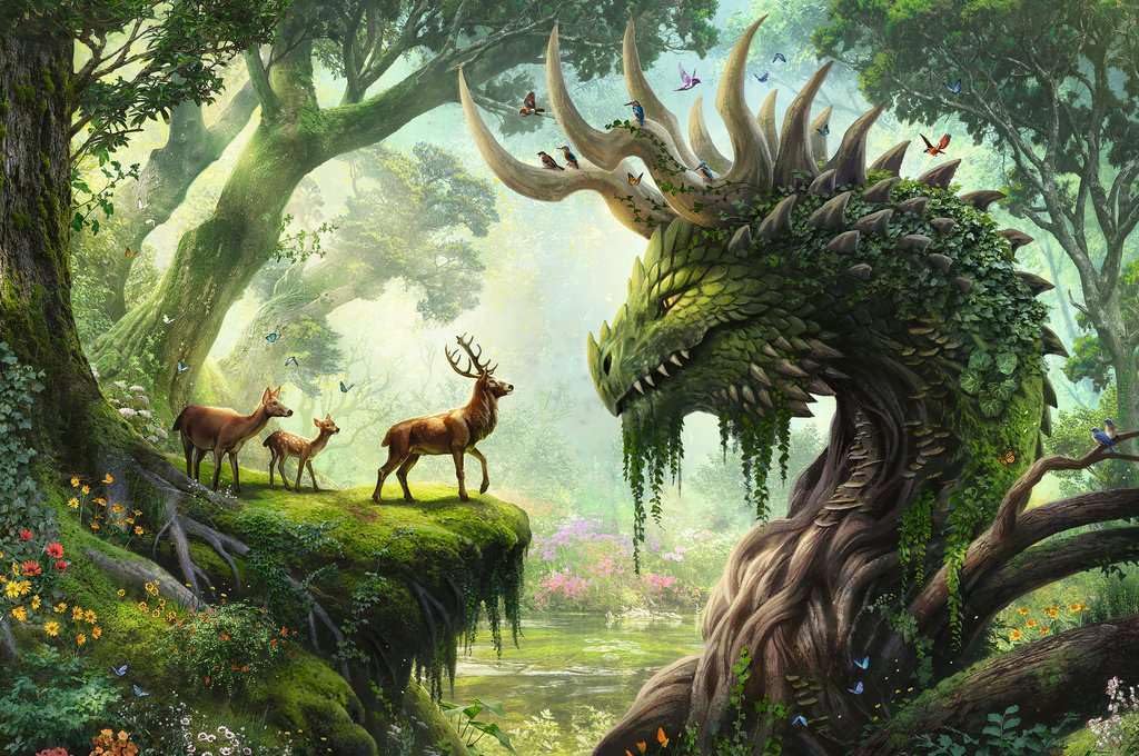 Ravensburger 3000 Piece Jigsaw Puzzle - The Forest Dragon Awakes - Premium Cardboard - Multicolor - Ideal for Adults