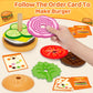 Jumlys Montessori Toys For 2, 3, 4, 5, Year Old, Wooden Burger Stacking Toys, Fine Motor Toys For Kids Boys Girls, Ideal Prescho