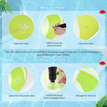 Bestrip Pool Floats Adult Size For Kids Age 8-12 Adults Inflatable Floats Swimming Ring Toys Beach Pool Party Lake Use (1Pcs-Gre