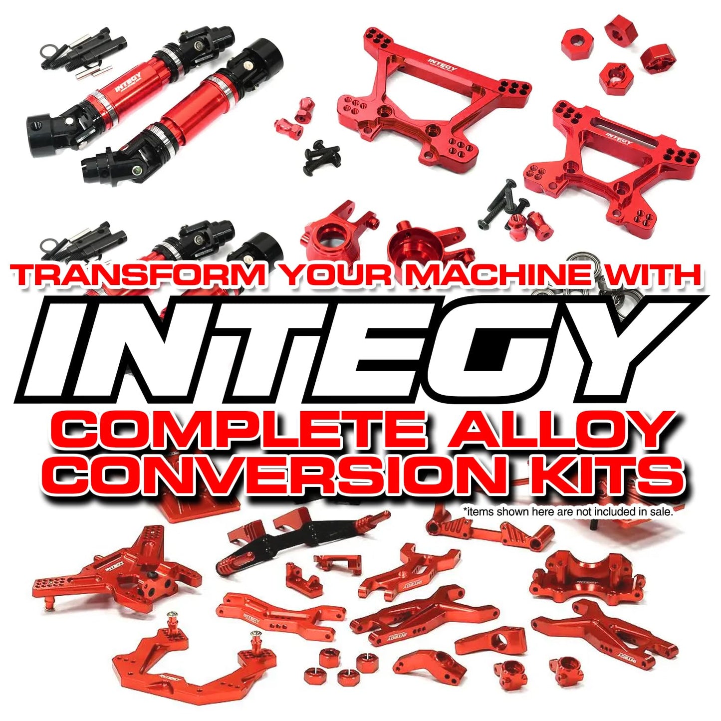 Integy RC Model T7988 Universal Drive Shaft Set for Traxxas 1/10 Stampede 2WD, Rustler 2WD XL5 & VXL