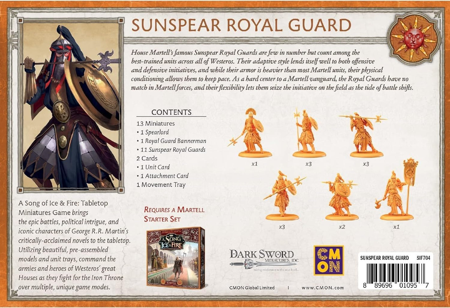 CMON A Song of Ice and Fire Tabletop Miniatures Game Sunspear Royal Guard Unit Box | Strategy Game for Teens and mature-themeds | Ages 14+ | 2+ Players | Average Playtime 45-60 Minutes  Multicolor (SIF704)