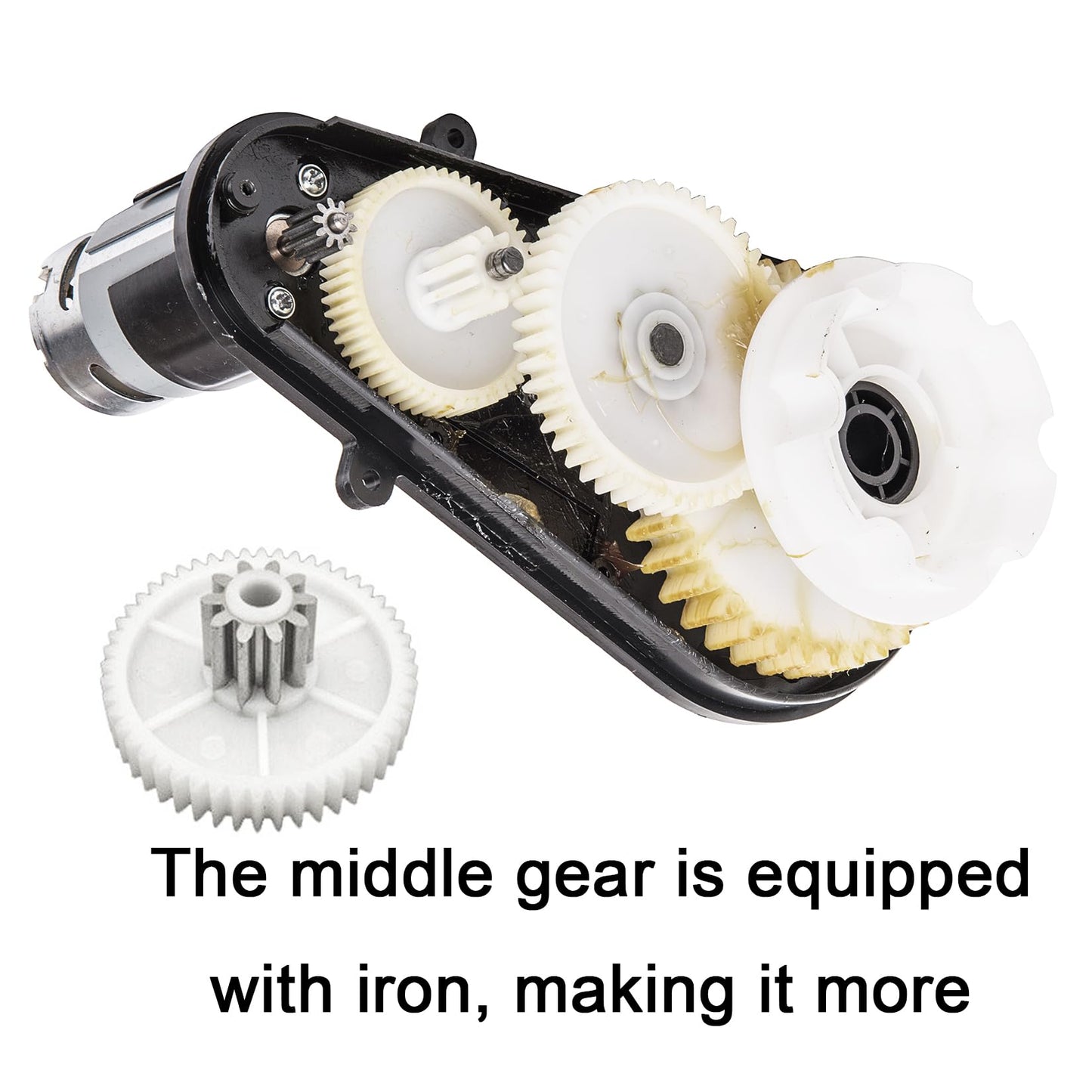 Vitalkos 2 Pcs 24V Rs555 Enhanced Gearbox, 40000Rpm Motor Replacement For 24 Volt Utv Big Kids Ride On Car Motorcycles High Spee