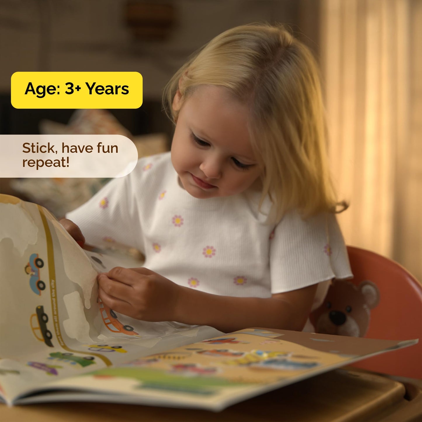Shumee My First Sticker Book- Vehicle Themed (3+ Years) | 160+ Stickers | Long Lasting & Reusable Stickers! | Non Toxic & Safe |