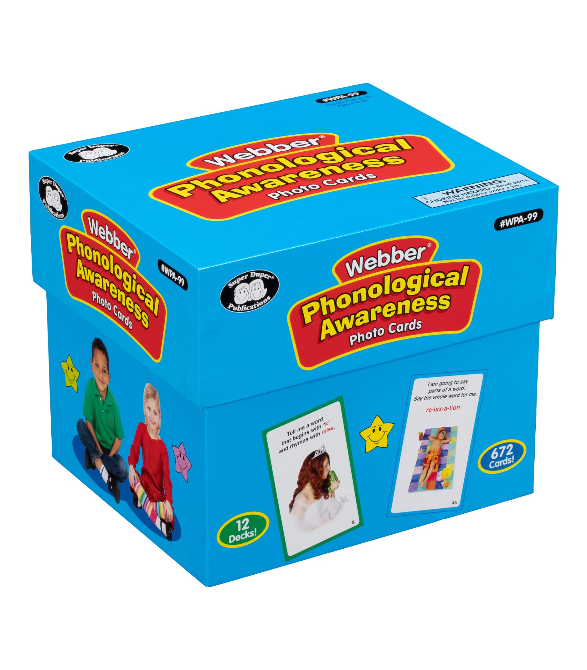 Super Duper Publications | Webber Phonological Awareness Photo Cards | Educational Learning Resource For Children