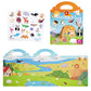 Newest Animals Sticker Book For Kids 2-4,Reusable Jelly Stciekr Activity Book For Kids,Birthday Party Gift Removable &Washable C