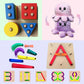 3 In 1 Educational Toys For 2+ Year Old Boy & Girl  Alphabet Learning Puzzle, Reversible Octopus, Geometric Stacking Toy  Sens