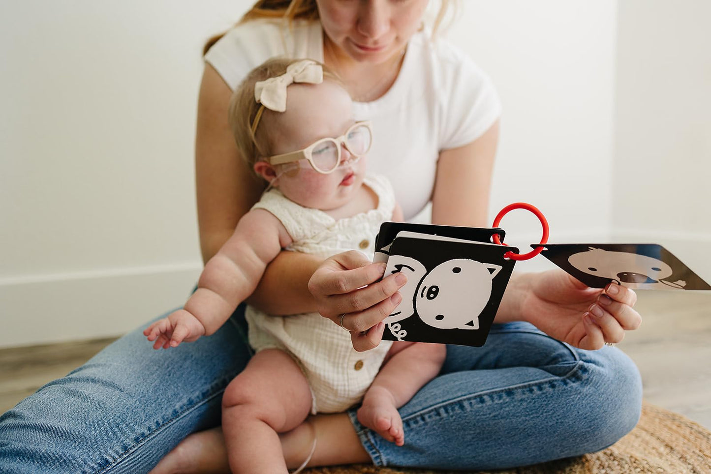 The Original High Contrast Montessori Flashcards For Baby With Stroller Clip By Genius Baby Toys