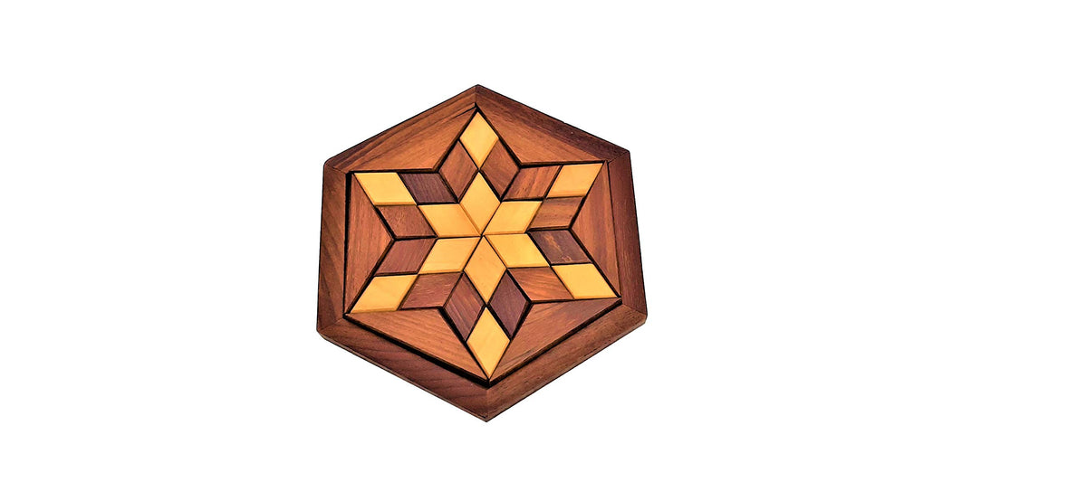 Khan Handicraft Wooden Puzzle Game for Kids [Indoor/Outdoor Game/Travel Game]