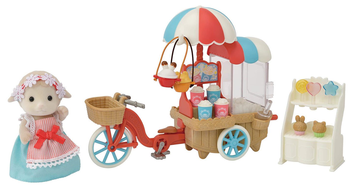 Calico Critters Popcorn Trike Playset with Figure & Accessories, Multicolor, Model CC2026, Fun Dollhouse Toy for Kids