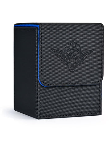 ZLCA Card Deck Box for Trading Cards with 2 Dividers, Card Storage Box Fits 100+ Single Sleeved Cards, PU Leather Strong Magnet 