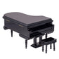 Broadway Gifts Black Baby Grand Piano Music Box With Bench And Black Case