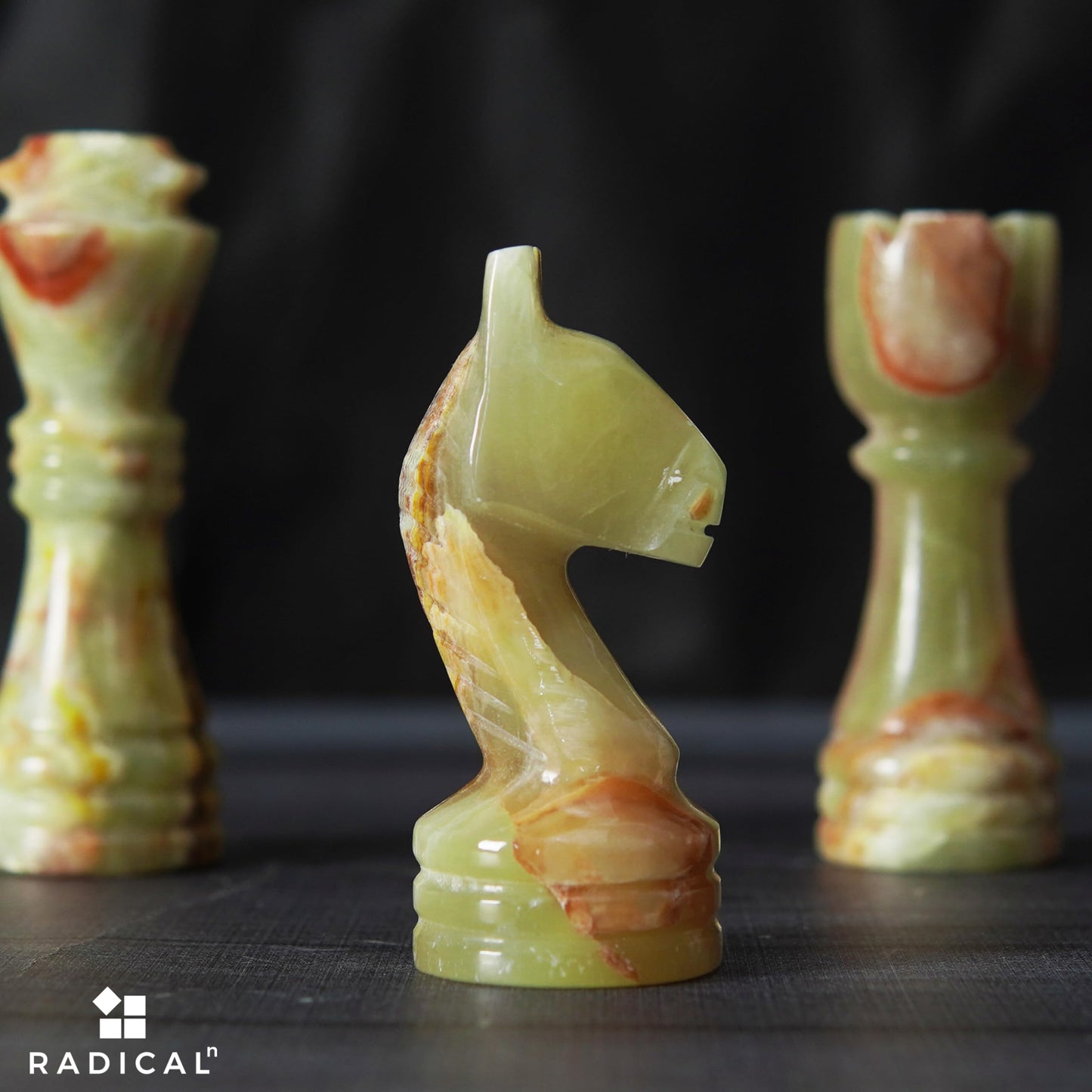 Radicaln Marble Chess Set 12'' Inches White And Green Onyx Handmade Marble Chess Pieces For Chess Set Board Game - Chess Set, Checker Board Game - Travel Set Chess Figure