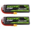 OVONIC Lipo Battery 2S 5200mAh Battery 7.4V 80C Battery with XT60 Plug Soft Case for 1/8 1/10 RC Vehicles Car Slash RC Buggy Tru