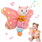 Baby Toys 0-6 Months,Infant Musical Sensory Stuffed Animal With Squeaker,Rattle,Crinkle Wings,Teether & Hanging Ring,Tummy Time