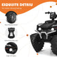 Costzon Kids Atv, 12V Battery Powered Electric Vehicle W/Led Lights, High & Low Speed, Horn, Music, Usb, Treaded Tires, Ride On