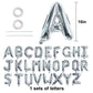 TONIFUL 16-Inch Silver Foil Alphabet Balloons, Customizable Mylar Letter Set for Birthday, Anniversary, Graduation (26 Pcs)