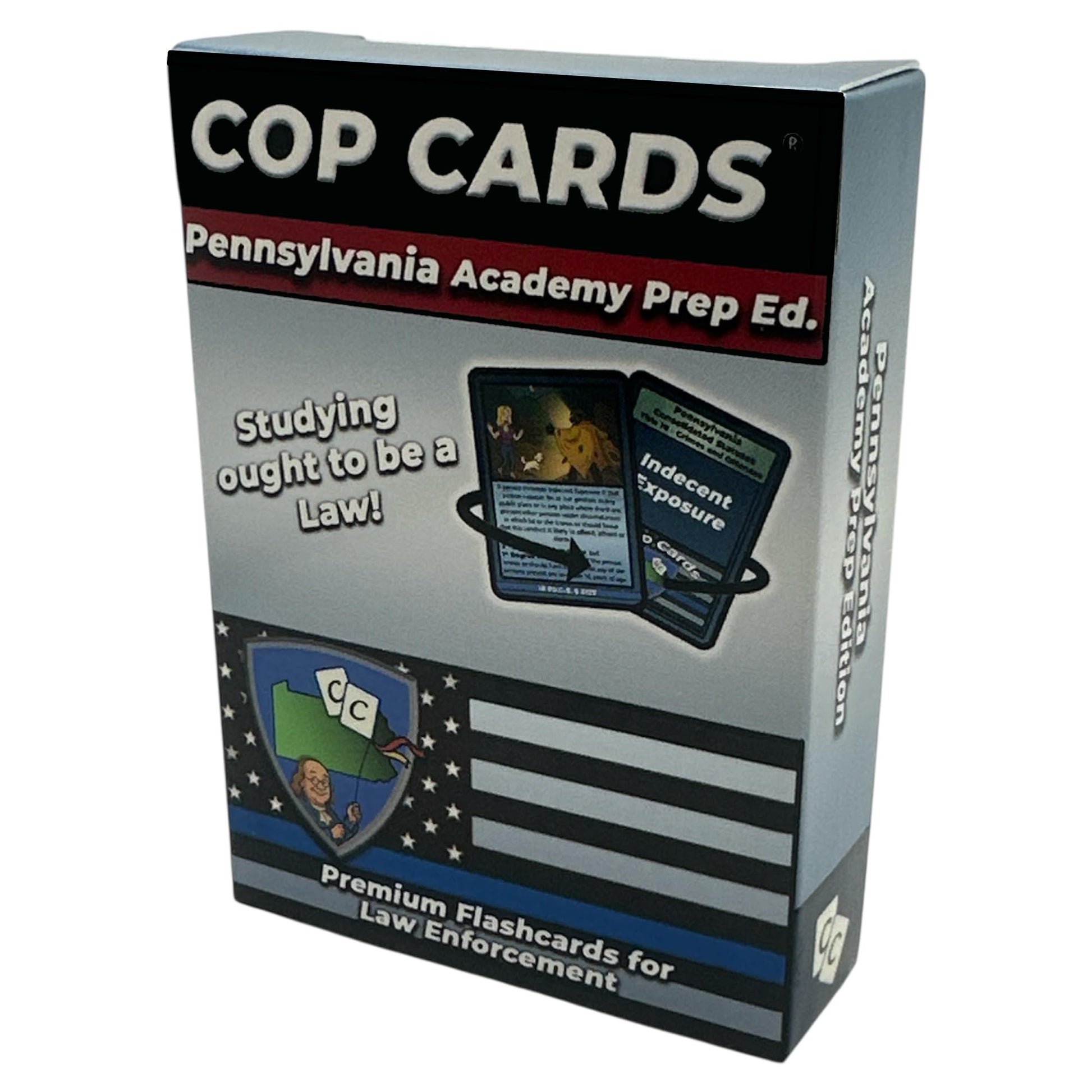 Cop Cards: enhanced Flashcards for Law Enforcement - Learning Aid or Police Gift (Pennsylvania Academy Prep Edition)