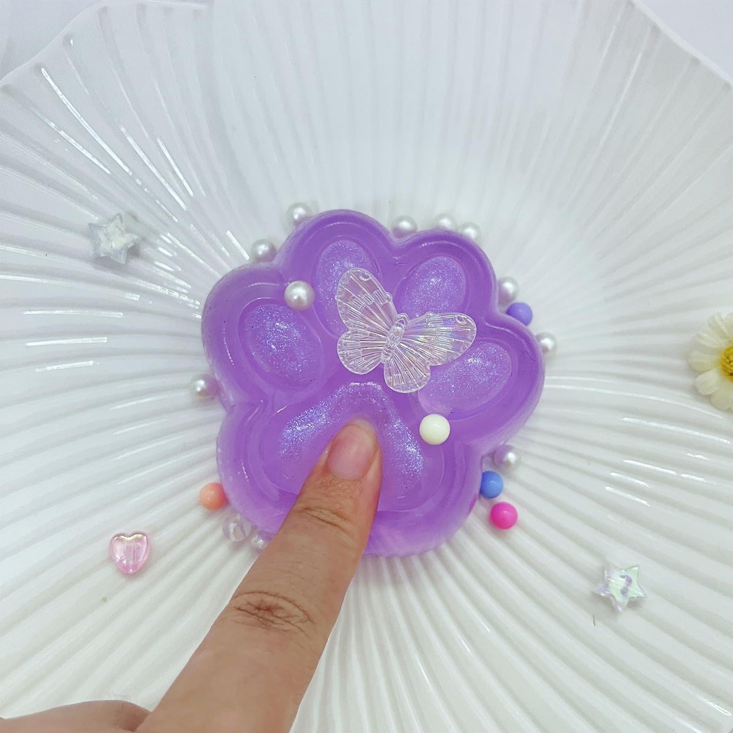 Taba Squishy Cat Paw Squeeze Toys Pinch Cute PVC Fufu Squishy Toys for Anxiety Relief Soft Stress Toys for Relaxation Party Favors Novelty Things mature-themeds Birthdays Cosplay Party