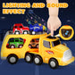 Dreamon 5-in-1 Transport Vehicles Toys for Ages 2-4 with Light & Sound, Ideal Construction Car Toy Christmas Birthday Gifts for