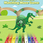 Magnetic Color And Number Maze,Dinosaurs Montessori Toys For 3+ Year Old Boys Girls, Fine Motor Skills Wooden Puzzles Board Game