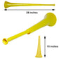Windy City Novelties Collapsible Stadium Horn - 28" Yellow - Durable Plastic Fan Accessory