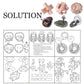 Brain Teaser Puzzle For Adults Puzzles Metal Hole Lock Adult Educational Toy Jigsaw Iq Puzzle(6 Pack) (Silver)