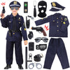 Skirfy 16Pcs Police Officer Costume For Boys,Police Costume For Kids,16Pcs Kids Cop Costume With Police Uniform,Police Toys,Kids