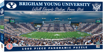 Masterpieces Ncaa Brigham Young Byu Cougars, Stadium Panoramic Jigsaw Puzzle, Lavell Edwards, 1000 Pieces