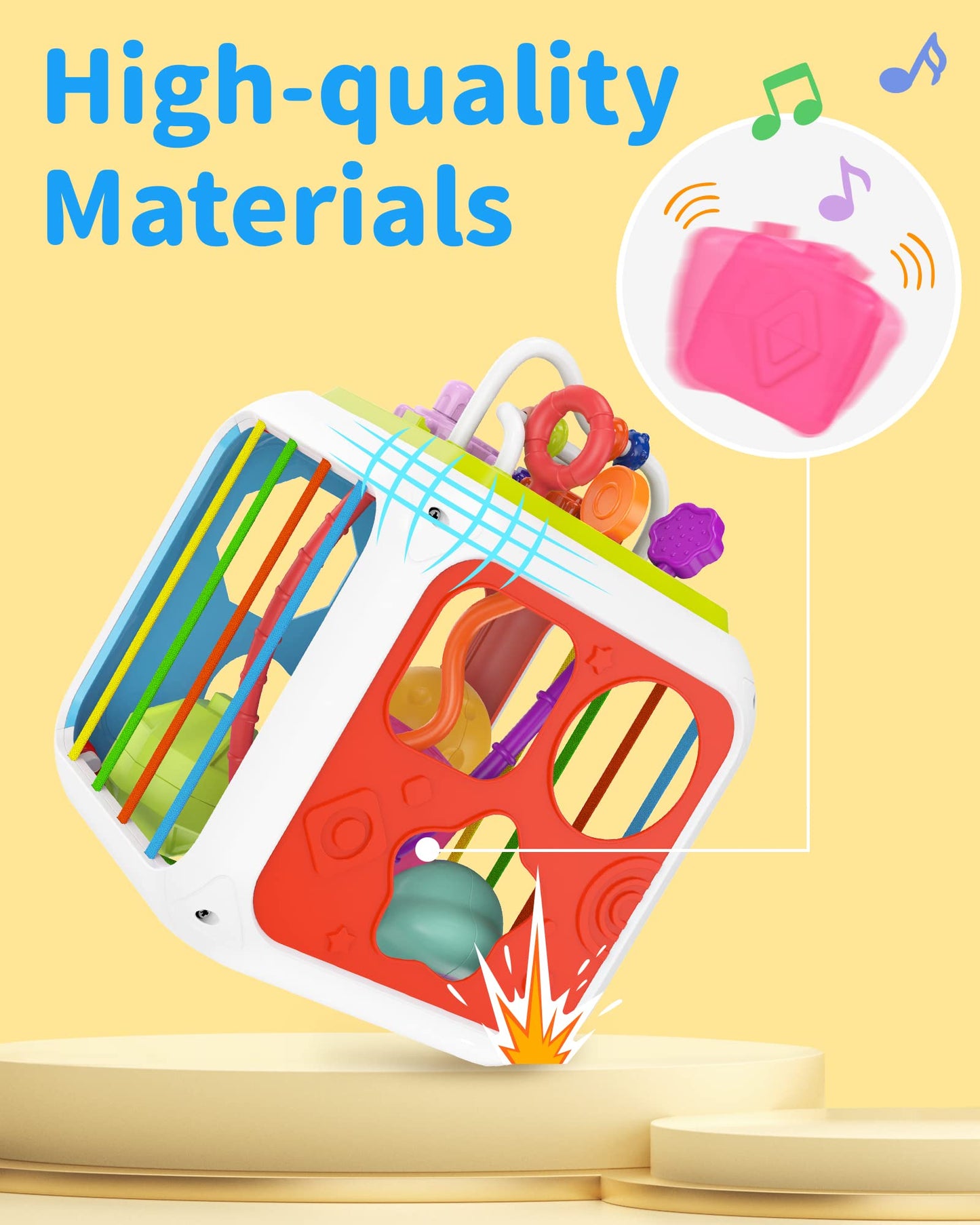 Kecristv Montessori Toys For 1 Year Old Girls Boys, Baby Sorter Toys Learning Activity Cube, 1 Year Old Girl Boy Birthday Gifts,