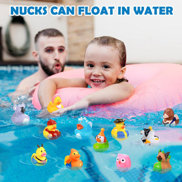 Scione 12Pack Rubber Ducks Bath Toy In Bulk, Baby Bath Toy Assortment Rubber Ducks For Floater Duck For Kids,Bathtub Toys Party Favors Birthday Gifts